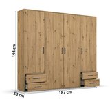 Modern Living Omara S Klasičnimi Vrati Voyager, Barva Hrasta | Shoptok.si