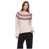 Vila Puloverji Toni Knit - Super Light Natural Melange/Port Royal Bež Cene