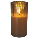  Novogodišnja LED sveća u staklu 15cm, amber | Eponuda.com
