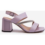 S. BARSKI Women's Elegant Sandals with Stiletto Heel Purple D&A | Shoptok.si