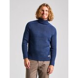 Slam Puloverji Seawool Turtleneck Modra Cene