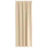 vidaXL Zavjese sa zavjesama 2 pcs Krema 260 x 140 cm Poliester | shoptok.hr