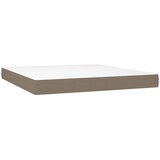  Krevet s oprugama i madracem smeđesivi 160x200 cm tkanina | shoptok.hr