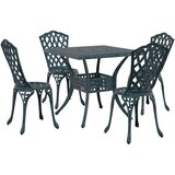  Set vrtnih stolova 5 pcs Zelena Liveni aluminij | shoptok.hr
