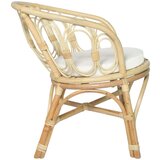 In Jedilni stol z blazino naraven ratan in platno | Shoptok.si