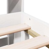 vidaXL Knjižna postelja brez vzmetnice bela 135x190 cm trdna borovina | Shoptok.si