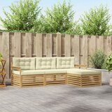  Set vanjskih sofa 4 kom. Bijela i krem Poliester | Eponuda.ba