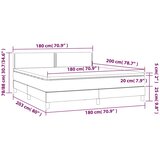  box spring s madracem LED tamnosivi 180x200 cm tkanina | shoptok.hr