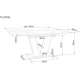 Molarem Home stol PLATON - lamelirana ploča | shoptok.hr