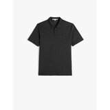 Koton Polo Neck T-Shirt Short Sleeve Buttoned Textured Cene
