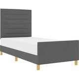  Krevetna konstrukcija Tamno siva 80 x 200 cm tkanina | shoptok.hr