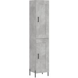 Maison Chic Visoka omara - Komoda - Predalnik betonsko siva 34,5x34x180 cm inženirski les, (21720329) | Shoptok.si