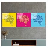 WALLXPERT dekorativna slika od kaljenog stakla (3 komada)uv 851 50 x 50 | ePonuda.com