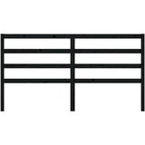  Posteljno vzglavje črno 186x4x100 cm trdna borovina, (20645608) | Shoptok.si