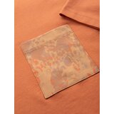 Ombre Men's cotton t-shirt with printed pocket - orange | Shoptok.si