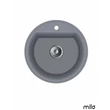 granitna sudopera essence Ø51cm diamond grey sifon ø90