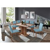 Cantus KOTNA KLOP, tekstil, leseni material barve hrasta, svetlo modra | Shoptok.si