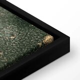  Slika - Green watercolour - abstraction inspired by the structure of marble 120x80 U crnom drvenom okviru | shoptok.hr