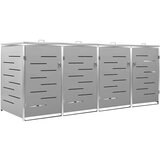  Lopa za 4 smetnjake 276,5x77,5x115,5 cm nerjaveče jeklo, (20753228) | Shoptok.si