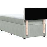 Box spring krevet s madracem svjetlosivi 80 x 200 cm baršunasti | shoptok.hr