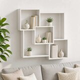 Zidna polica Bijela 98 x 17 x 91 cm Prerađeno drvo - Bijela | shoptok.hr