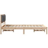 vidaXL Krevetni okvir s tapiciranim uzglavljem Tamno siva 120 x 200 cm | shoptok.hr