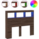 Maison Chic posteljno vzglavje - vzglavna omarica - nočna omarica led rjavi hrast 120x17x102 cm, (21706030) Cene