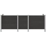  Ograda za kante za smeće Siva 315 x 85 x 115 cm Aluminij i WPC | shoptok.hr