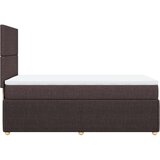 vidaXL Box spring postelja z vzmetnico temno rjava 100x200 cm blago, (21307694) | Shoptok.si