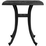 Vrtni stol crni 53 x 53 x 53 cm od lijevanog aluminija | shoptok.hr