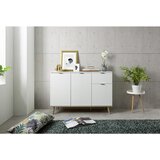 MID.YOU komoda, bela, hrast sonoma | Shoptok.si