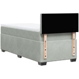  Box spring krevet s madracem svjetlosivi 80 x 200 cm baršunasti | shoptok.hr