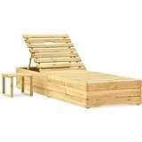 In Vrtni ležalnik z mizico in blazino impregnirana borovina | Shoptok.si