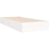  Okvir za krevet od masivnog drva bijeli 75 x 190 cm mali | shoptok.hr