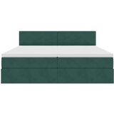  Postelja s shranjevanjem z vzmetnico Temno zelena 100 x 200 cm, (5000099437) | Shoptok.si