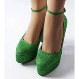 Gemre Green glitter block heels Bellamy | ePonuda.com