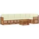  Set vanjskih sofa 7 kom. Prirodna i krem Poliester | shoptok.hr
