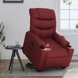 Maison Chic Električni naslanjač - Relax naslanjač s funkcijo vstajanja vin. rdeče um. usnje, (22061482) | Shoptok.si