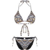 Trendyol Animal Patterned Triangle Tie Bikini Set | Eponuda.com