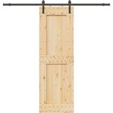 vidaXL Drsna vrata s kompletom vodil 70x210 cm trdna borovina | Shoptok.si
