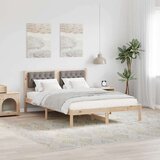  Konstrukcija postelje z vzglavjem Taupe 140 x 190 cm blago, (5000084626) | Shoptok.si