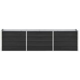 vidaXL Povišena vrtna gredica pocinčani čelik 240x40x45 cm antracit | shoptok.hr