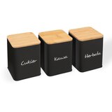 Tutumi Set od 3 crna kuhinjska spremnika | shoptok.hr