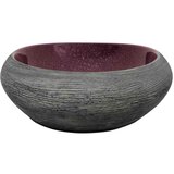 Nadgradni umivaonik ljubičasto-siv ovalni 59x40x14 cm keramički | shoptok.hr