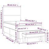 vidaXL Box spring postelja z vzmetnico kapučino 80x200 cm umetno usnje, (20893734) | Shoptok.si