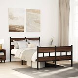 vidaXL Posteljni okvir brez vzmetnice z vzglavjem/vznožjem 120x190 cm Cene