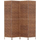 Sobna pregrada s 4 panela smeđa 163 x 180 cm od vodenog zumbula | shoptok.hr