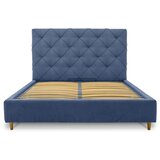 Scandic Modra oblazinjena zakonska postelja s prostorom za shranjevanje z letvenim dnom 180x200 cm Bee – | Shoptok.si