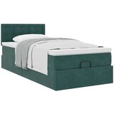 vidaXL Otomanski posteljni okvir z vzmetnico zelen 80x200 cm žamet, (21611704) | Shoptok.si