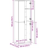 vidaXL Visoki ormar stari drvo 60x35x180 cm Drvo | shoptok.hr